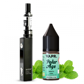 Pack Justfog Q16 con Liquido mentolato VAPR. Polar Age