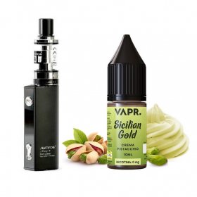 Pack Justfog Q16 con Liquido fruttato VAPR. Sicilian Gold